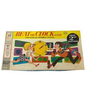 Beat The Clock Game 2nd Edition By Milton Bradley 1969 Ages 10+ Complete Set